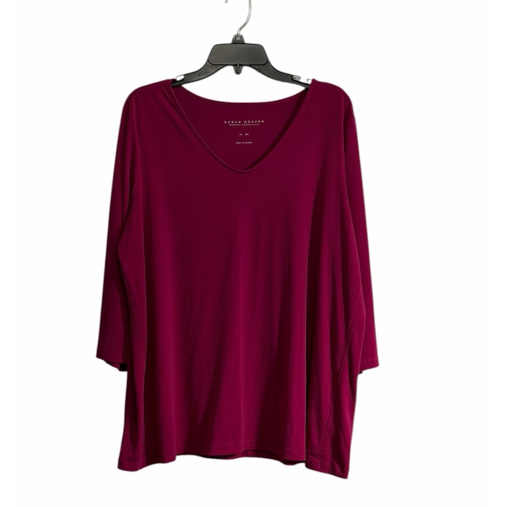 Susan Graver XLP Modern Essentials Liquid Knit Tunic Top Elevated Basic Classic